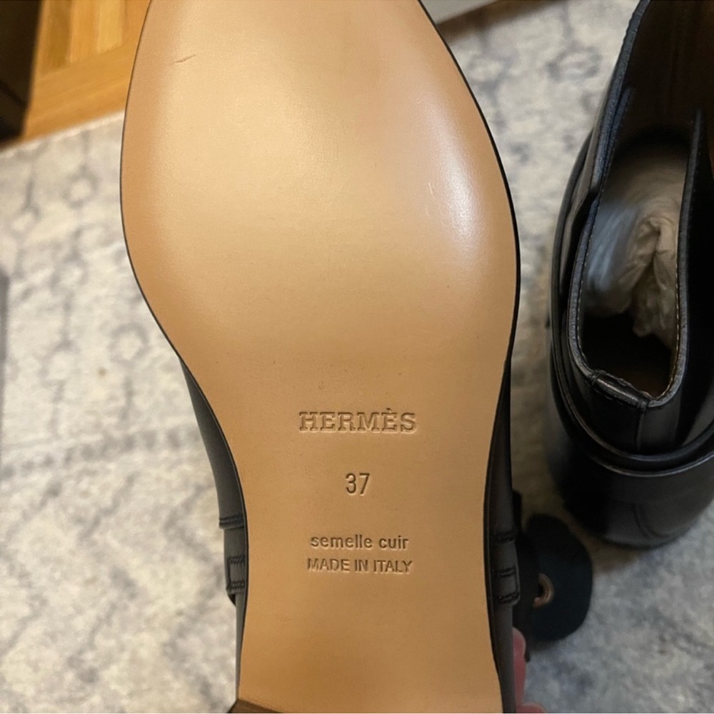 Hermes neo ankle boot black calfskin leather - Picture 7 of 7